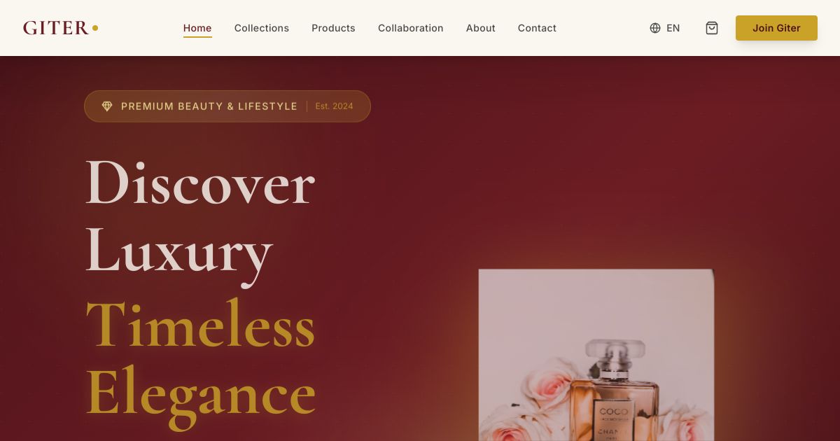 Luxury Perfume Store website preview